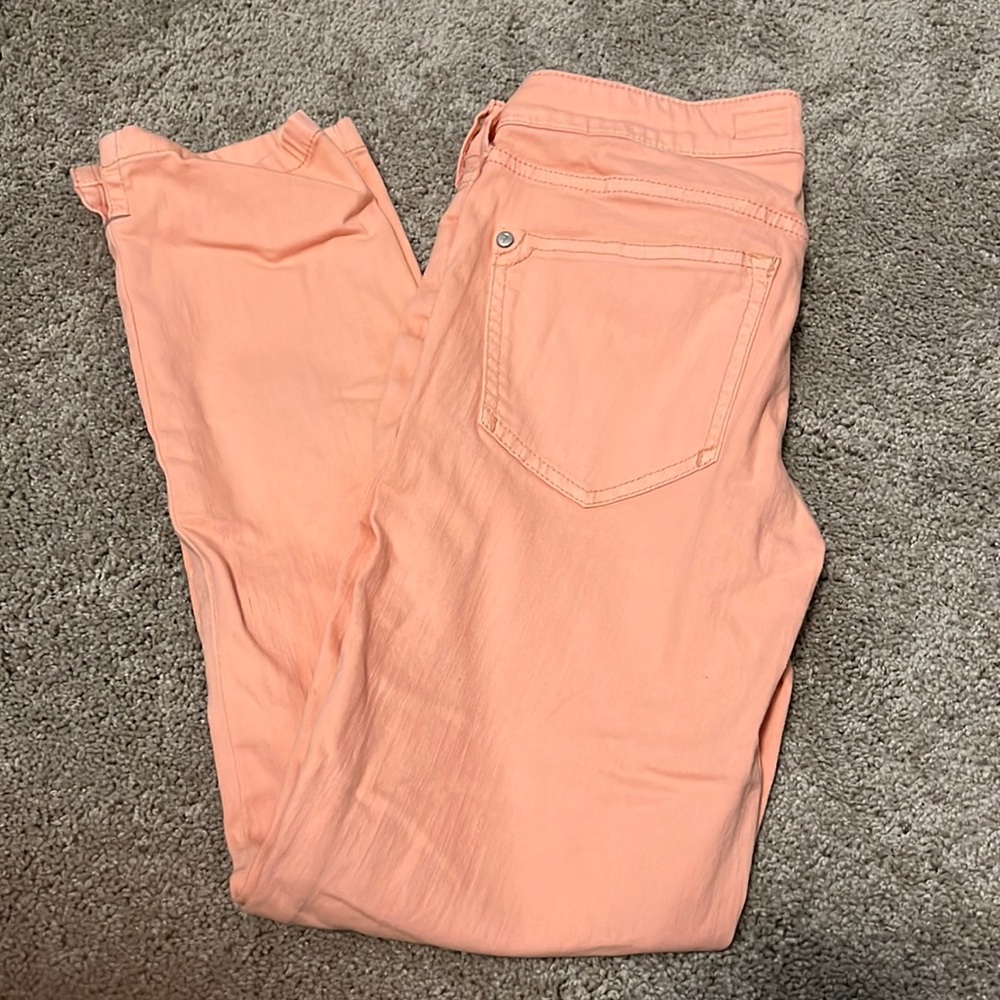 Peach colored jeans